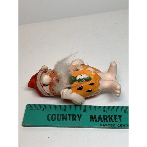 Vintage Flintstones Santa Christmas Tree Ornament 1976 Hong Kong Plastic Cartoon - Picture 8 of 9